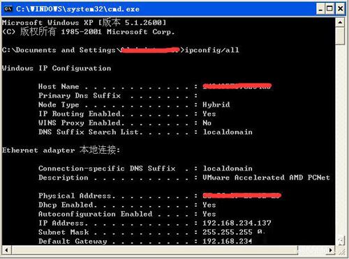 WinXPϵy(tng)ipconfigôWinXPϵy(tng)ipconfigʹõķ
